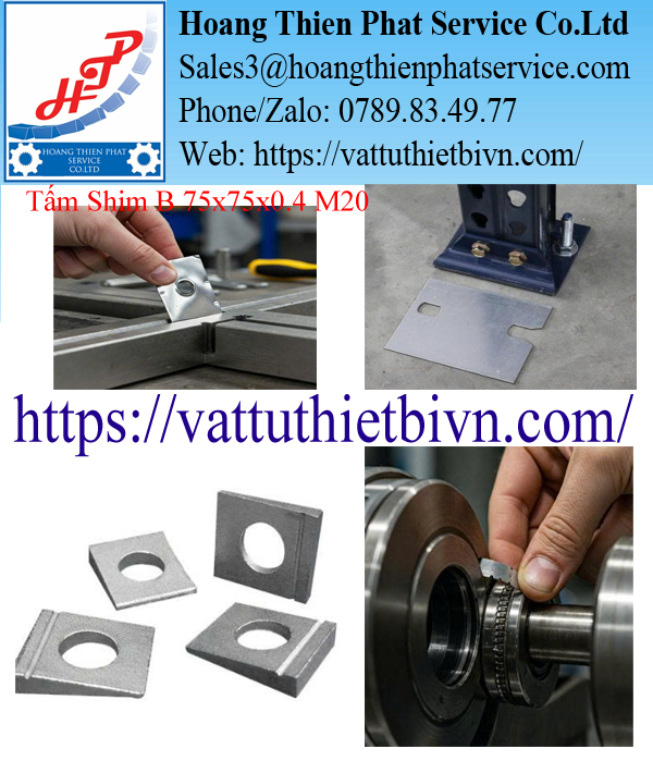 Tấm Shim B 75x75x0.4 M20