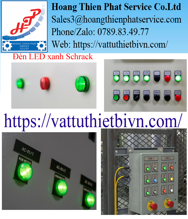 Đèn LED xanh Schrack YMLGD024