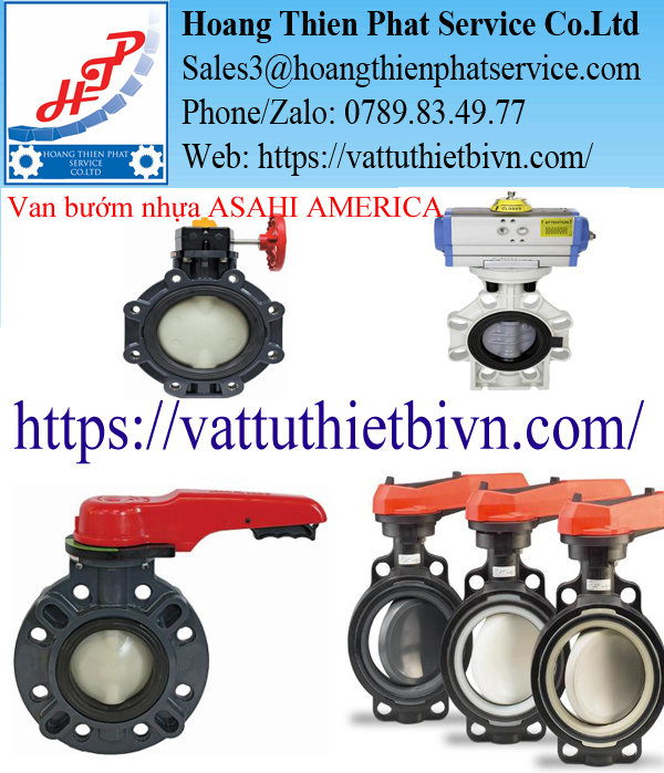 Van bướm nhựa ASAHI AMERICA